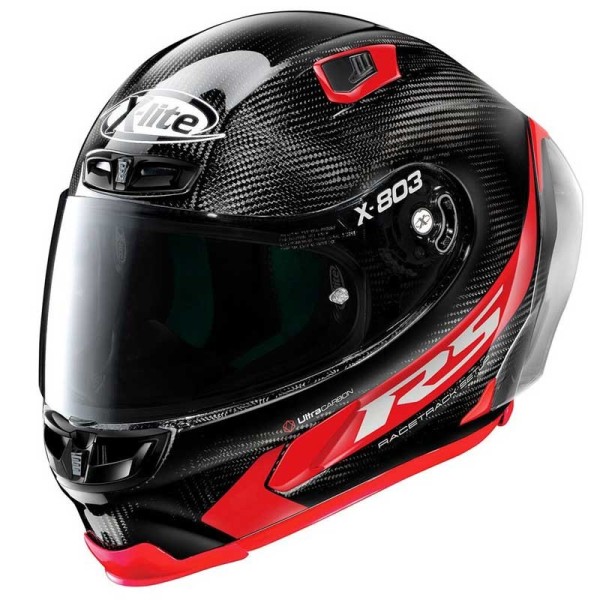X-lite casco X-803 RS Ultra Carbon Hot Lap rojo