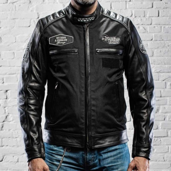 Holy Freedom Zero TL chaqueta cuero motocicleta negra