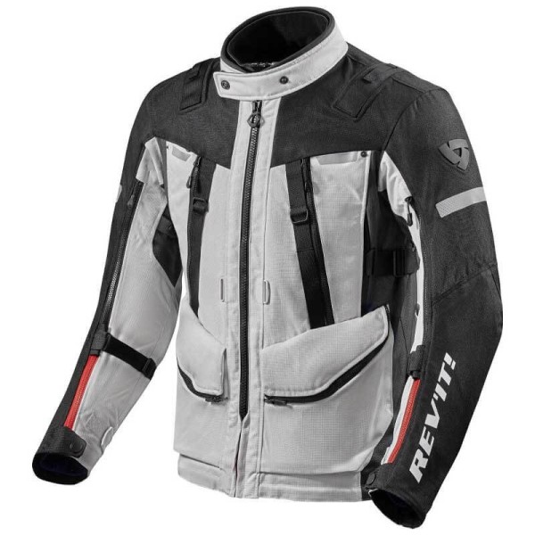 Revit Sand 4 H2O motorcycle jacket silver black