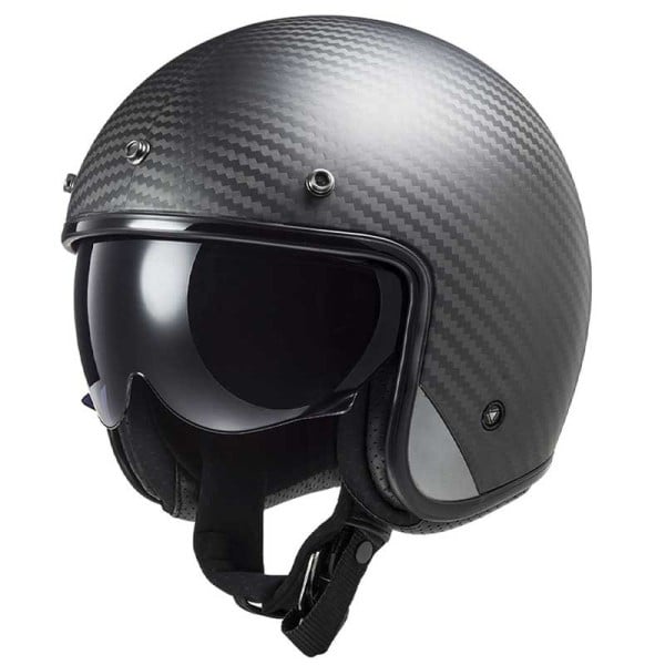 LS2 Bob C OF601 matt carbon jet helmet