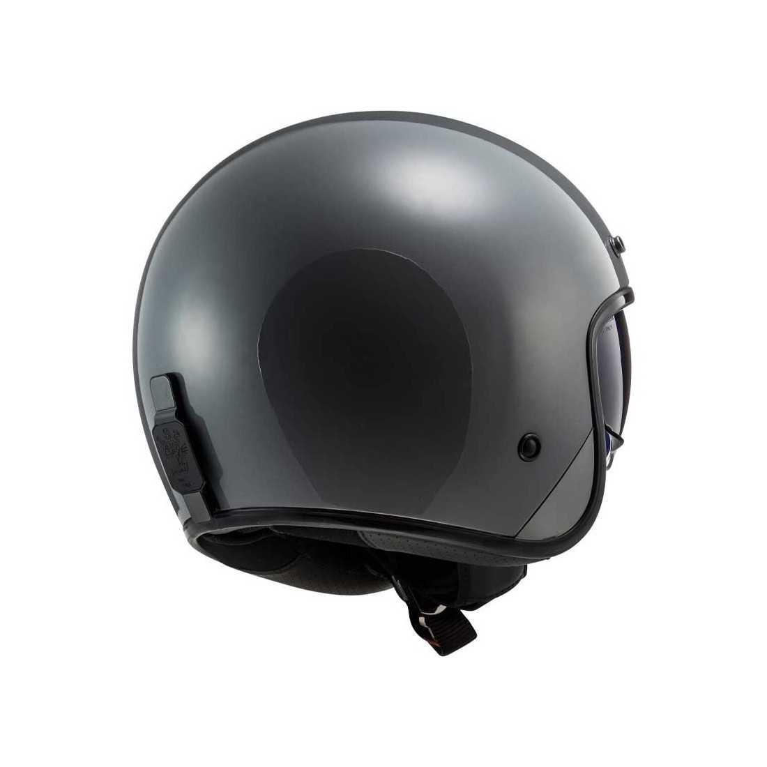 Black/Gray Motorcycle helmets LS2 OF601 BOB LINES BLACK JEANS XS NC