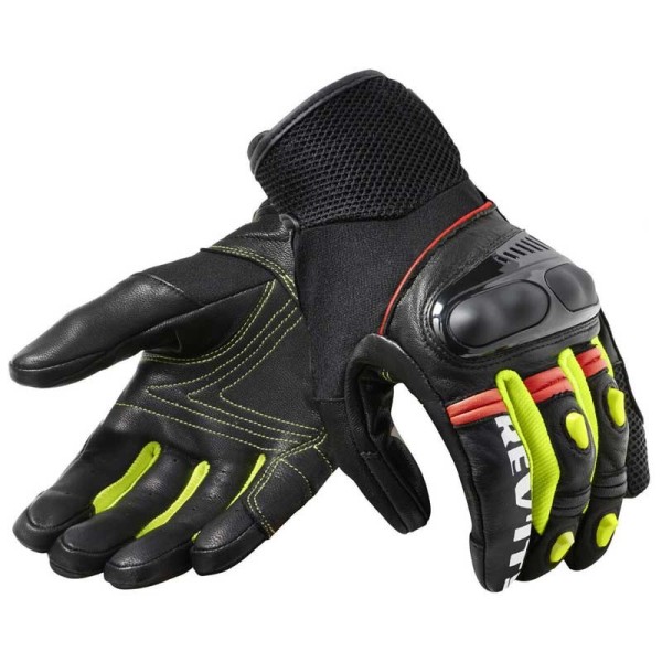 Revit Metric motorcycle gloves black yellow