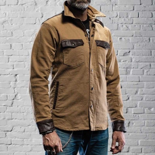 Holy Freedom Coyote Tan motorcycle jacket