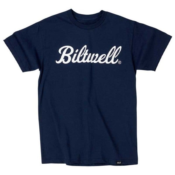 Biltwell t-shirt Script blu navy