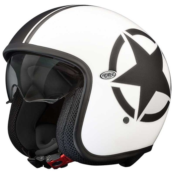 Premier Vintage Star 8 BM white jet helmet