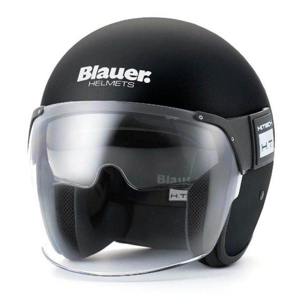 Motorcycle Jet Helmet BLAUER HT POD Monochrome Black Matt