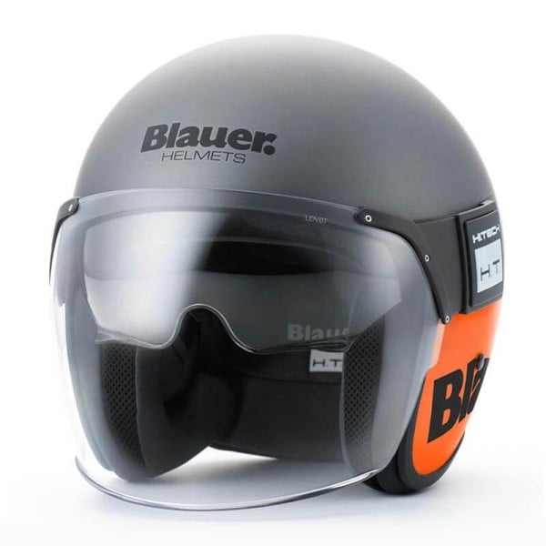 Motorcycle Jet Helmet BLAUER HT POD Titanium Orange