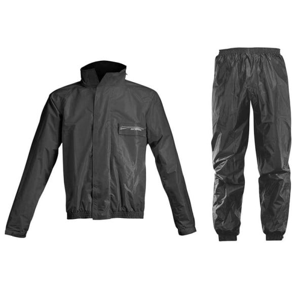 Acerbis motorcycle raincoat Black Logo suit