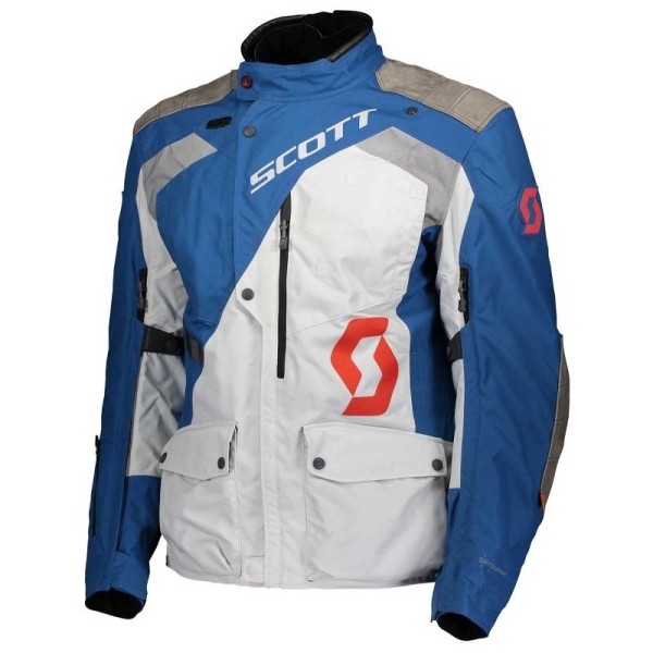 Scott Dualraid Dryo motorcycle jacket blue grey