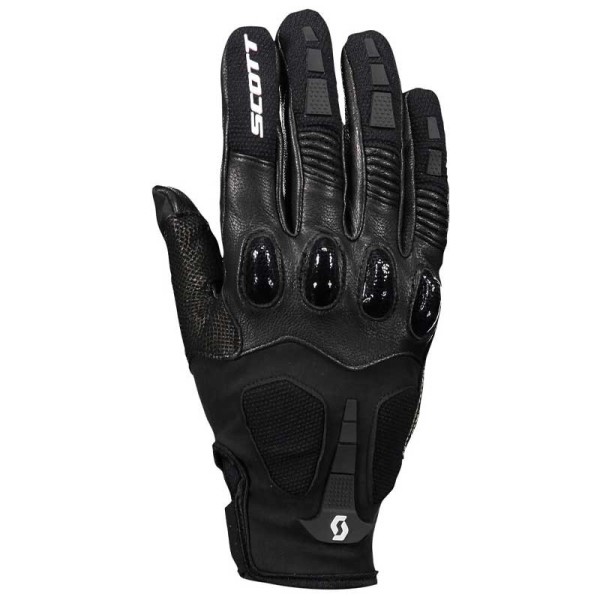 Scott Assault Pro motorcycle gloves black white