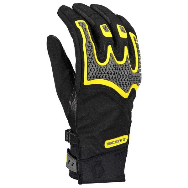 Scott Dualraid motorcycle gloves black yellow