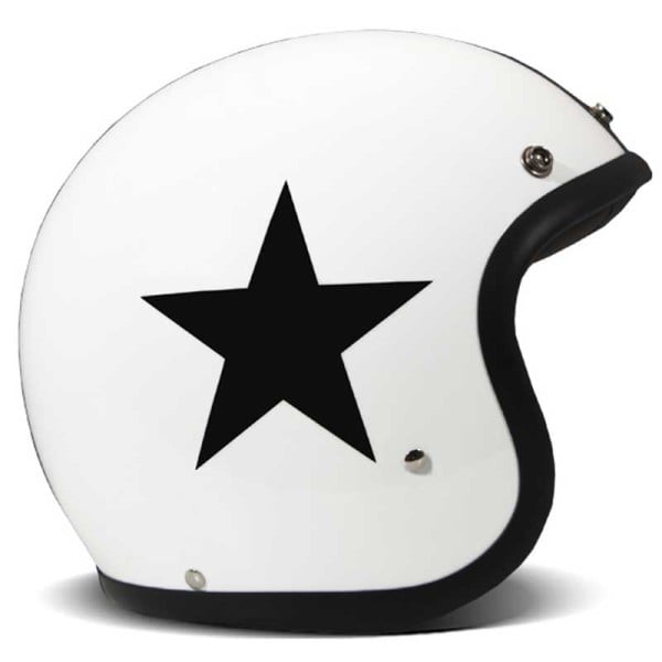 DMD Vintage Star White jet helmet