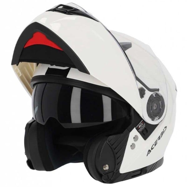 Acerbis Rederwel white flip-up helmet