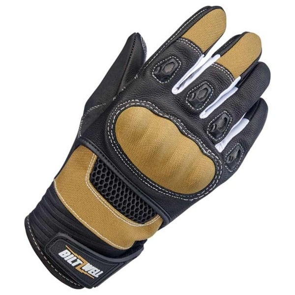 Biltwell Bridgeport black tan motorcycle gloves