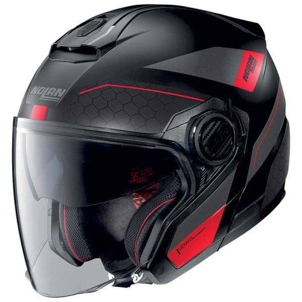 Nolan N40-5 Pivot N-com jet helmet black red