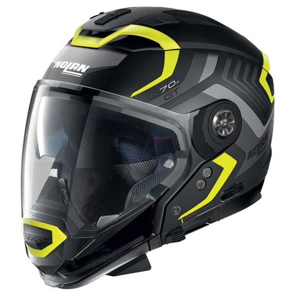 Nolan N70-2 GT Spinnaker N-Com black yellow helmet