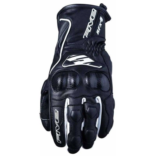 Five Rfx4 motorcycle gloves black white