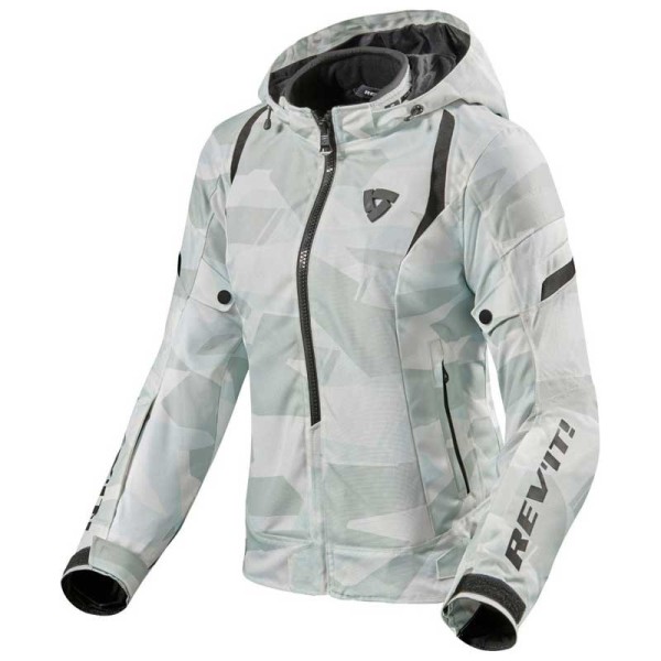 Revit Flare 2 women motorcycle jacket white camouflage