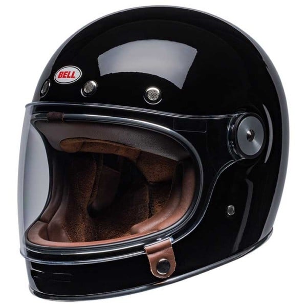 Casco moto Bell Bullitt vintage negro brillante