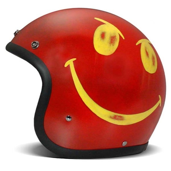 DMD helm Vintage Handmade Smile Red jet