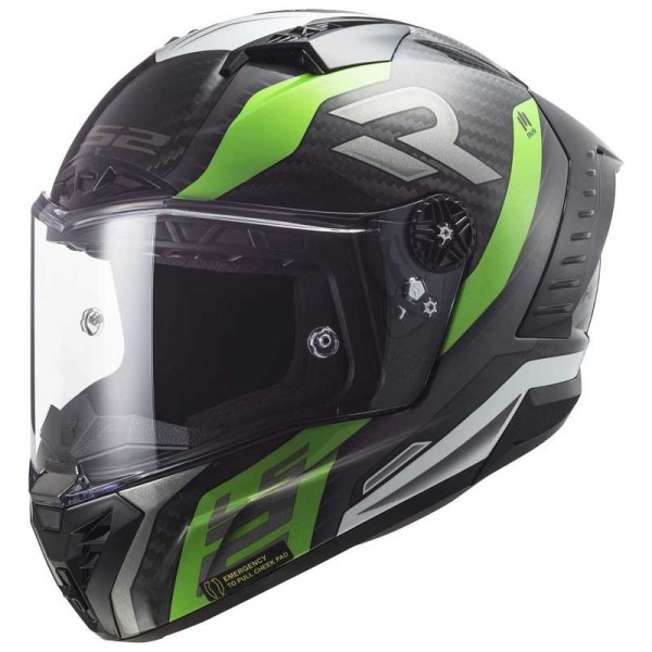 LS2 Thunder C Supra green full face helmet