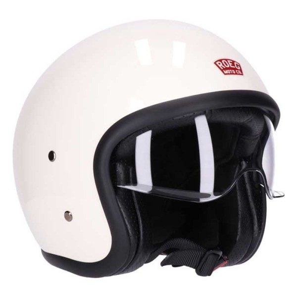 Roeg Moto Sundown white jet helmet