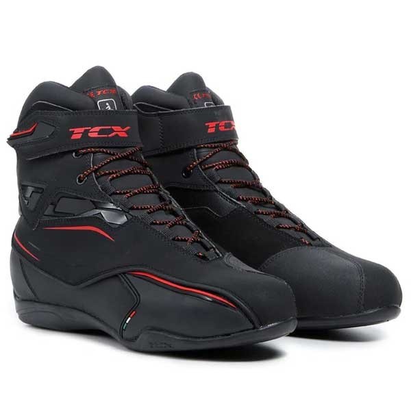 TCX Zeta WP motorcycle shoes black red