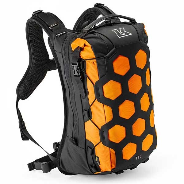 Kriega Trail 18 orange motorcycle backpack