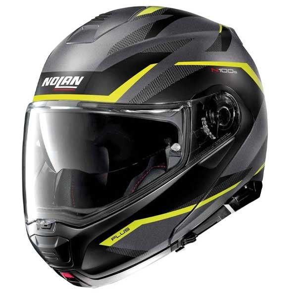 Nolan n100-5 Plus Overland matt black yellow helmet
