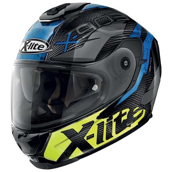 X-Lite X-903 Ultra Carbon Barrage N-Com blue helmet