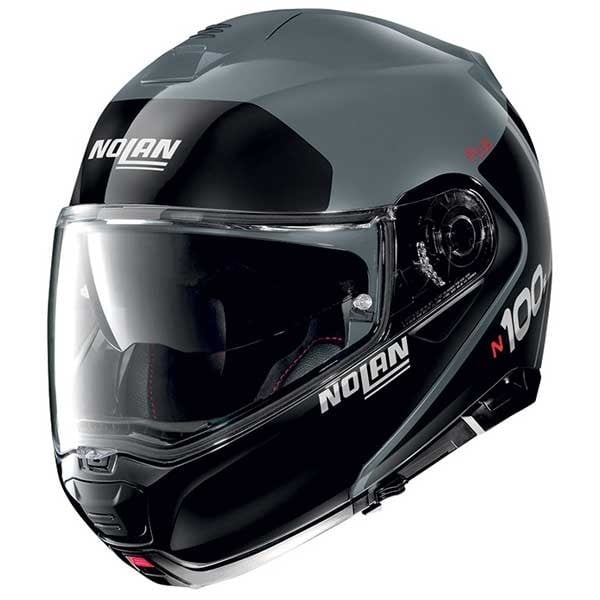 Nolan n100 5 Plus Ncom Distinctive grey helmet