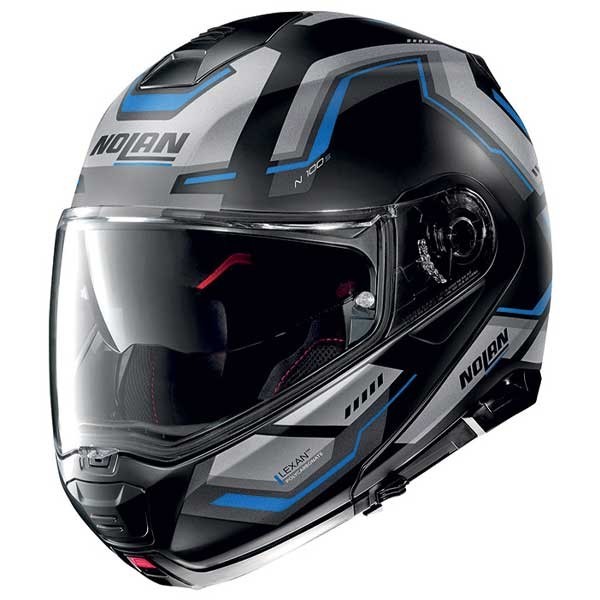 Nolan n100-5 Plus Upwind glossy black blue helmet