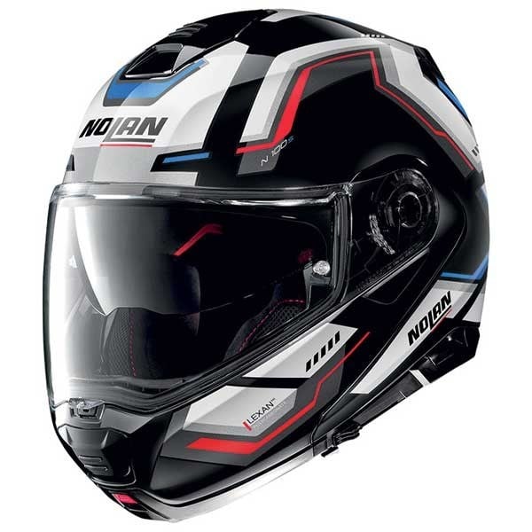 Nolan n100-5 Plus Upwind white red blue helmet