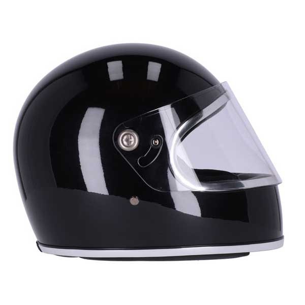 Roeg Moto Chase gloss black vintage helmet