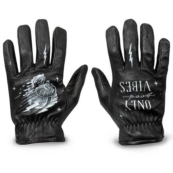 DMD Shield Skull cafe racer motorcycle gloves