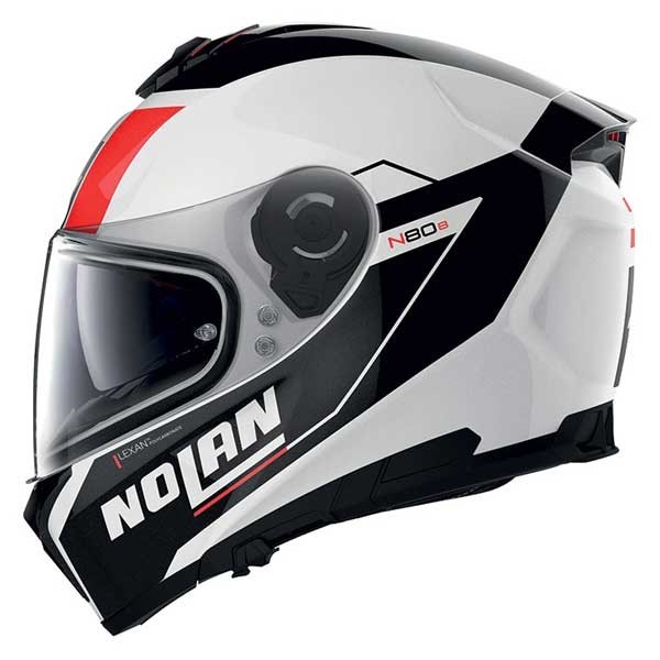 Nolan N80-8 Mandrake N-Com helm weiss rot
