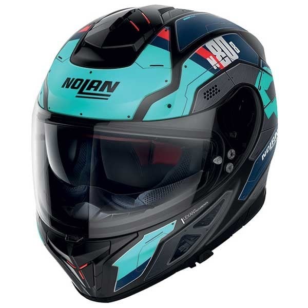 Nolan N80-8 Starscream N-Com helmet black aqua