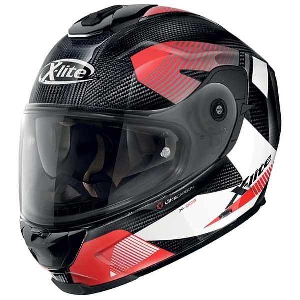 X-Lite X-903 Ultra Carbon Archer N-Com red helmet