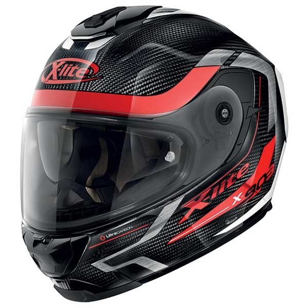 X-Lite X-903 Ultra Carbon Harden N-Com red helmet