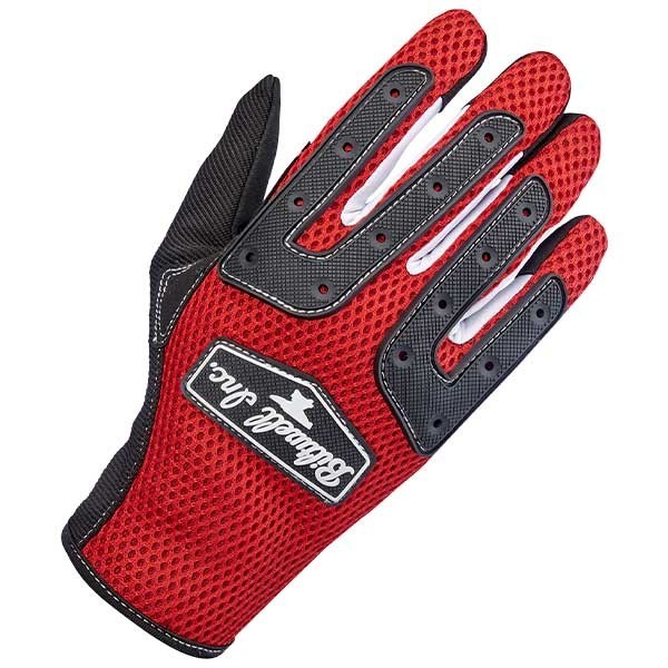 Biltwell Anza red summer motorcycle gloves