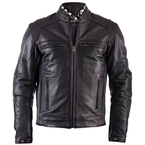 Motorcycle Leather Jacket HELSTONS Trust Black