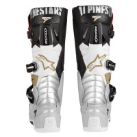 Alpinestars Unisex-Adult Tech 7 Boots Black/Silver/White/Gold Sz 
