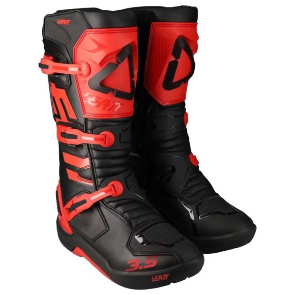 Leatt 3.5 motocross boots black red