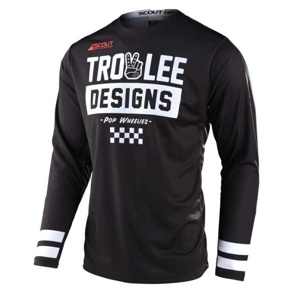 Troy Lee Designs Scout GP Peace Wheelies black jersey