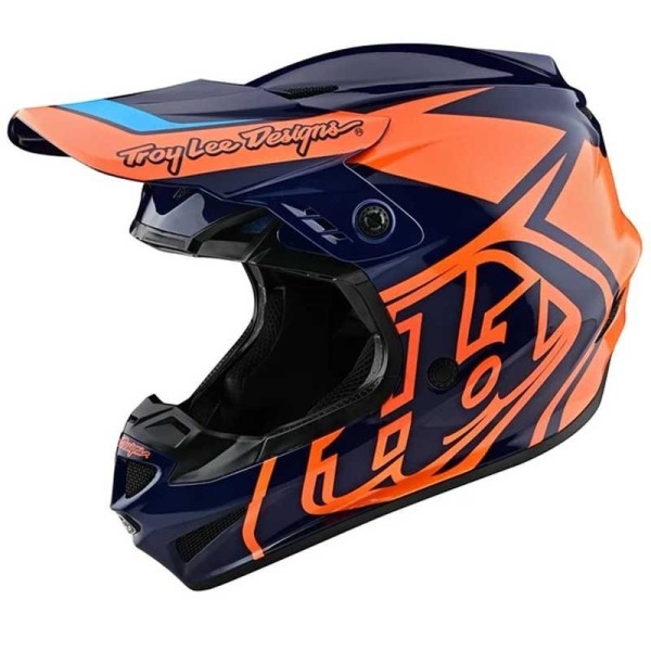 Troy Lee Designs GP Overload Navy orange Kinder-Helm