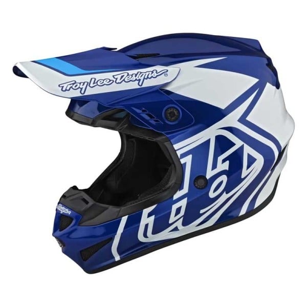 Troy Lee Designs GP Overload blue white Kinder-Helm