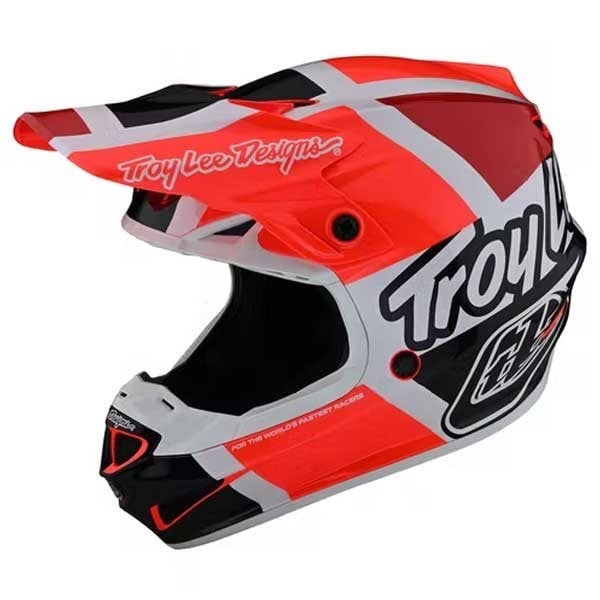 Motocross-Helm Troy Lee Designs SE4 Quattro rot