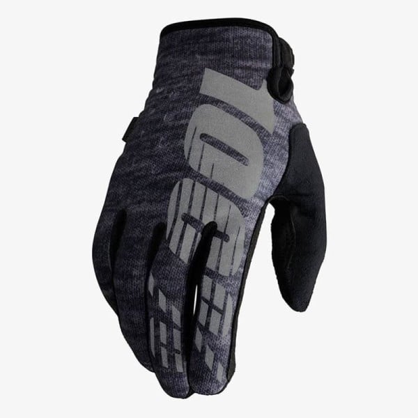 Motocross Gloves 100% BRISKER Heather Grey