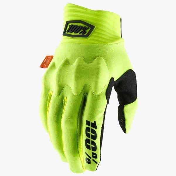 Motocross gloves 100% Cognito yellow fluo
