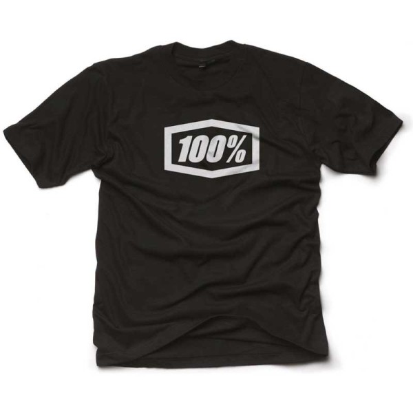 100% Essential schwarzes Motocross-T-Shirt